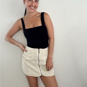 Free People Cream Skirt